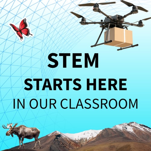 STEM Starts Here Bulletin Board Header Tile