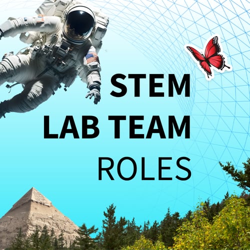 STEM Lab Team Roles Table Signs