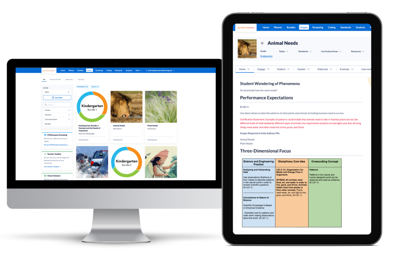 STEMscopes Science NY 3D Platform