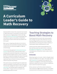 Whitepaper - Curriculum Leaders Guide to Math Recovery-cover